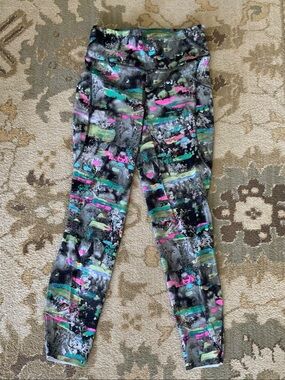 lululemon Black/grey Multicolor Paint and photo theme Leggings